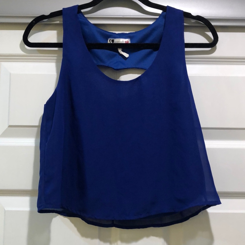 NWOT Body Central royal blue crop top